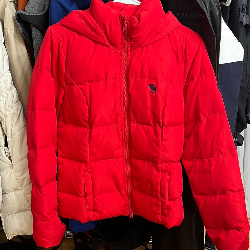 Red Puffer Jacket - image 1